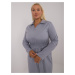 SIVÉ BAVLNENÉ PLUS SIZE ŠATY LK-SK-509675.88-GREY