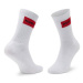 Hugo Súprava 2 párov vysokých dámskych ponožiek 2p Qs Rib Label Cc W 50468187 Biela