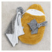 NATTOU Deka plyšová s maznáčikom Lapidou grey pineapple + white 50cm x 50cm
