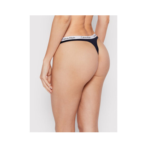 Calvin Klein Underwear Stringové nohavičky 0000D1617A Tmavomodrá