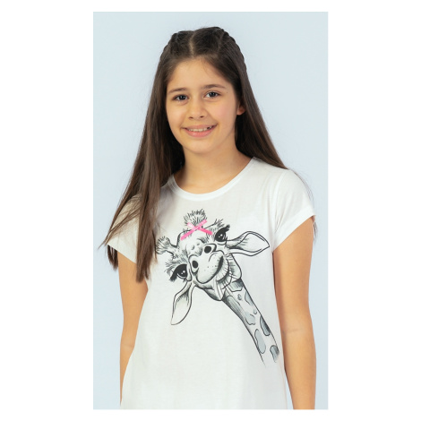 Dětská noční košile s krátkým rukávem model 15503189 bílá 15 - 16