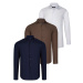 TRIPLE SET G726 DEWBERRY SHIRT-NAVY BLUE-WHITE-COFFEE