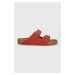 Semišové šľapky Birkenstock Arizona Corduroy pánske, červená farba, 1026145
