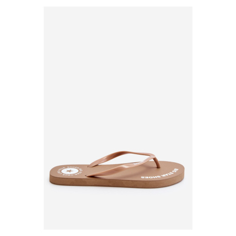 Comfortable Big Star LL274796 Beige flip-flops