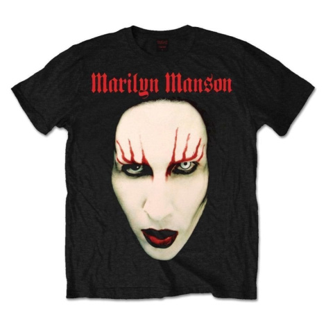 Marilyn Manson Tričko Unisex Red Lips Black