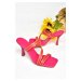 Fox Shoes S590033709 Fuchsia/Orange Women's Thin Heeled Slipper