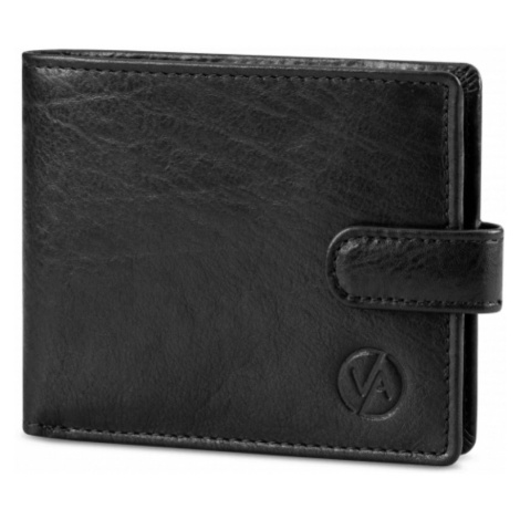 Vasky Sandy Black - Dámska i pánska kožená peňaženka čierna, ručná výroba
