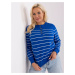 Plus Size Cotton Blouse Cobalt Blue