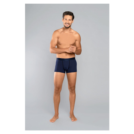 Umberto Boxer Shorts - Navy Blue Italian Fashion