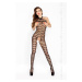 Passion BS022 black - Bodystocking Farba: Čierna