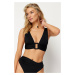 Trendyol Black Triangle Accessory Bikini Top