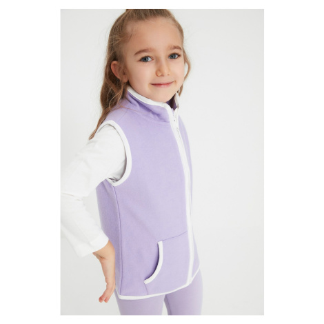 Trendyol Lilac Fleece Girl Knitted Thick Vest
