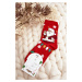 Women's socks with Santa Claus Red