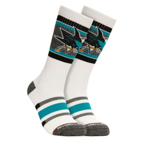San Jose Sharks ponožky NHL Cross Bar Crew Socks Mitchell & Ness