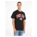 Black Mens T-Shirt with Printed Tommy Jeans Modern Prep - Men