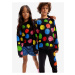 Black Children's Patterned Sweatshirt Desigual Smile Colours - Boys