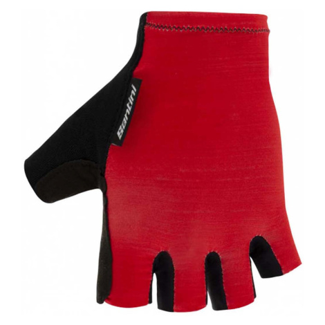 SANTINI Cyklistické rukavice krátkoprsté - CUBO - červená