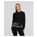 Mikina Karl Lagerfeld Hem Signature Sweatshirt Black