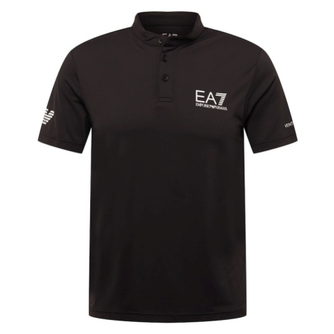 EA7 Emporio Armani Funkčné tričko  čierna / biela