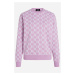 Mikina Karl Lagerfeld Kl Monogram Aop Sweatshirt Kl Monogram Orchid Bouquet