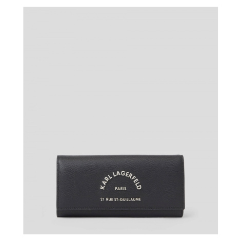 Peňaženka Karl Lagerfeld Rsg Metal Cont Wallet Čierna