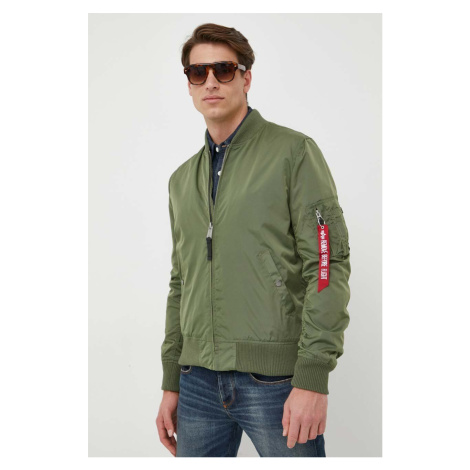 Bunda Alpha Industries MA-1 TT 191103.01, pánska, zelená farba, prechodná