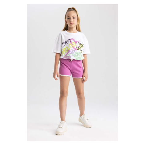 DEFACTO Girl Sweatshirt Fabric Shorts