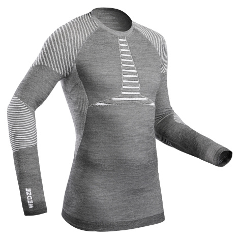 Pánske lyžiarske spodné tričko bl980 bezšvové merino sivé