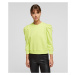 Mikina Karl Lagerfeld Puffy Sleeve Logo Sweatshirt Zelená