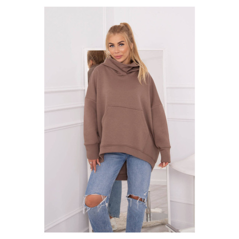 Oversize insulated mocha sweatshirt