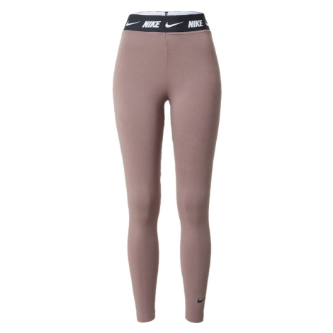 Nike Sportswear Legíny 'Club'  purpurová / čierna / biela