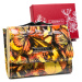 Malá, kožená peňaženka pre ženy s potlačou motýľov— Lorenti
