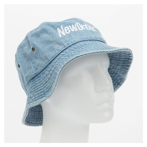 PLEASURES Republic Bucket Hat washed denim