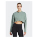 Adidas Mikina Yoga Studio Crop Sweatshirt HR5086 Zelená Loose Fit
