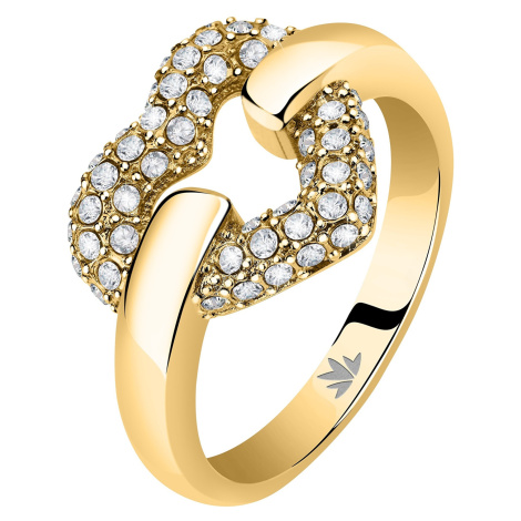 Morellato Romantický pozlátený prsteň z ocele Bagliori SAVO280 58 mm