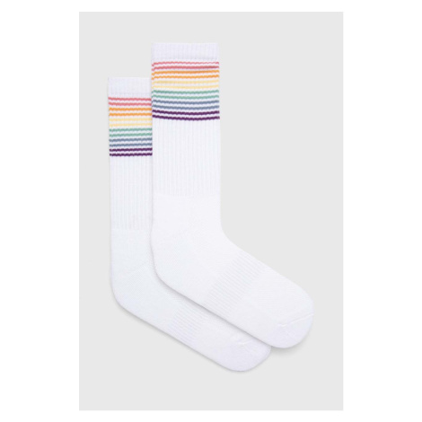 Ponožky Abercrombie & Fitch pánske, biela farba