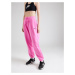 Nike Sportswear Nohavice 'PHOENIX FLEECE'  ružová / čierna