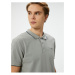 Koton Polo Neck T-Shirt Slim Fit Buttoned Short Sleeve Piping