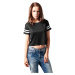 Women's short mesh t-shirt blk/wht