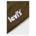 Detská čiapka Levi's zelená farba biela,