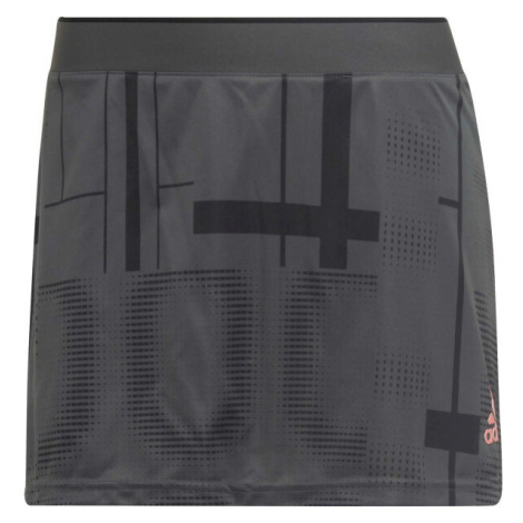 adidas CLUB GRAPHSKIRT Dámska tenisová sukňa, tmavo sivá, veľkosť