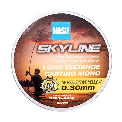 Nash vlasec skyline mono uv yellow 1000 m - 0,30 mm 5,44 kg