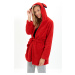 Trendyol Red Ear and Back Embroidery Detailed Plush/Wellsoft Knitted Dressing Gown