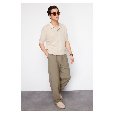 Trendyol Khaki Wide Leg Fabric Baggy Trousers