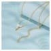OLIVIE Strieborný minimalistický náhrdelník GOLD 8705
