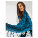 Blue and black checkered scarf