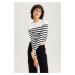 DEFACTO Slim Fit Striped Crew Neck Sweater