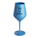 TEXT NA PŘÁNÍ - modrá nerozbitná sklenice na víno