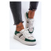 Women's D&A leather sneakers - green-white