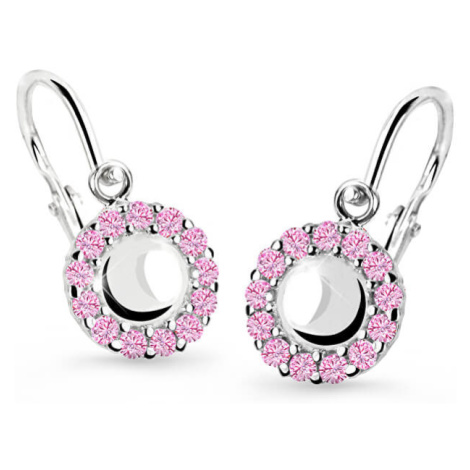 Cutie Jewellery Detské náušnice z bieleho zlata C2750-10-X-2 fuchsiová